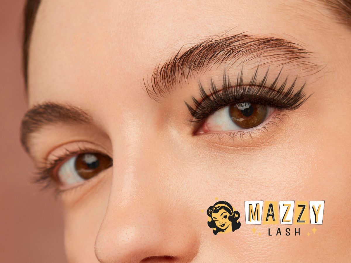 woman enjoying a lash lift and tint